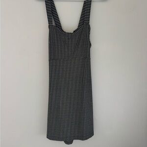 Free People Black and White Gingham Mini Dress